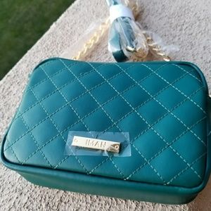 Teal green IMAN cross body bag